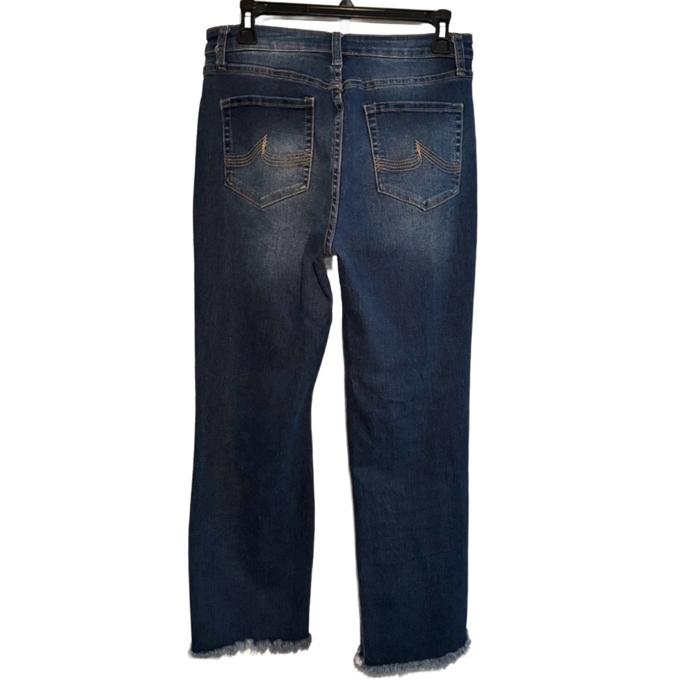 California Vintage | Women Straight Leg Frayed Hem Distressed Jean Pant 11/30 - Picture 3 of 10